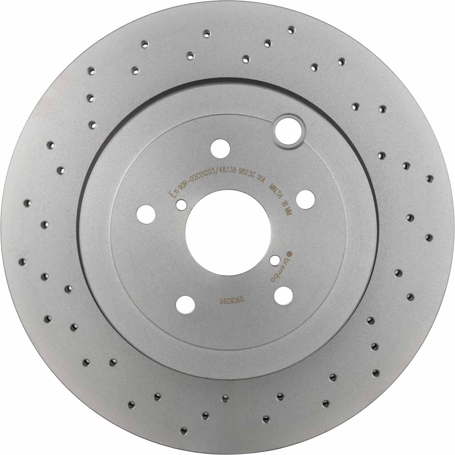 Brembo OE Brembo 18-20 Subaru WRX STI Rear Premium UV Coated OE Equivalent Rotor 09.C829.11