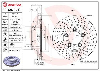 Brembo Disc Brake Rotor 09.C878.11