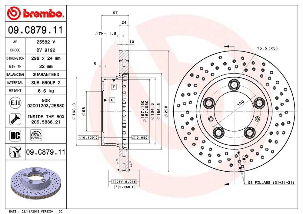 Brembo Disc Brake Rotor 09.C879.11