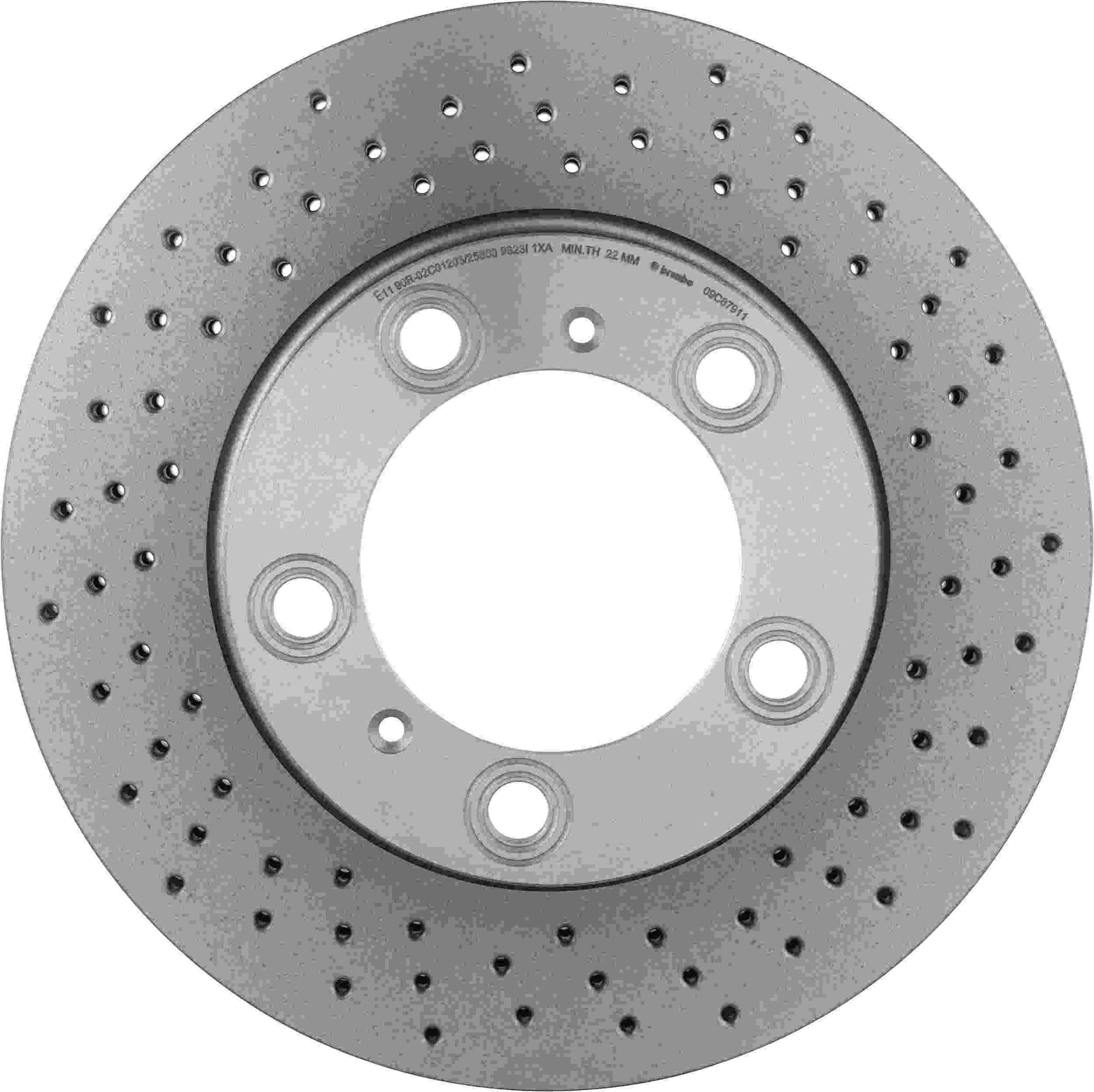 Brembo OE Brembo 05-08 Porsche Boxster/07-08 Cayman Front Premium UV Coated OE Equivalent Rotor 09.C879.11