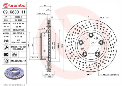 Brembo Disc Brake Rotor 09.C880.11