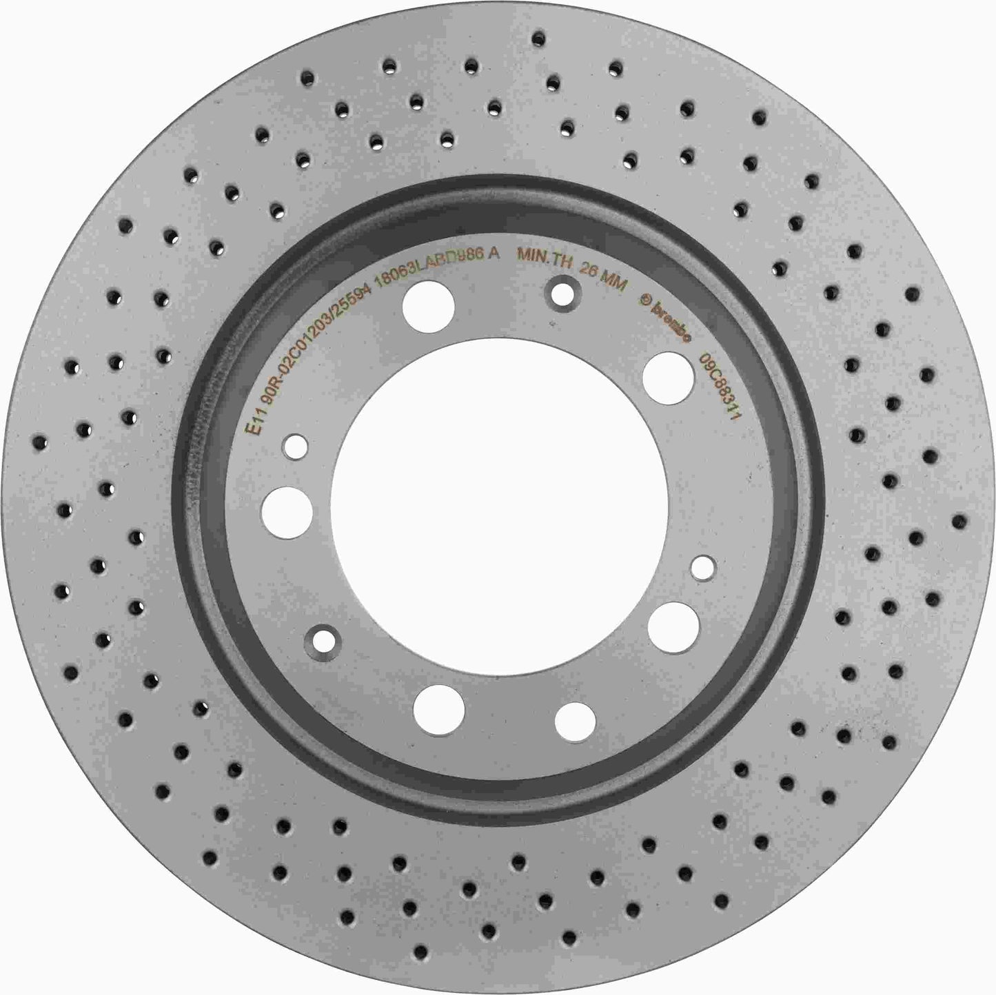 Brembo OE Brembo 96-98 Porsche 911 Rear Premium UV Coated OE Equivalent Rotor 09.C883.11