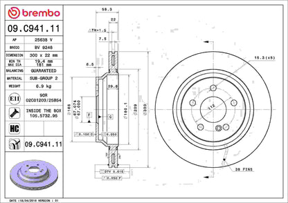 Brembo Disc Brake Rotor 09.C941.11