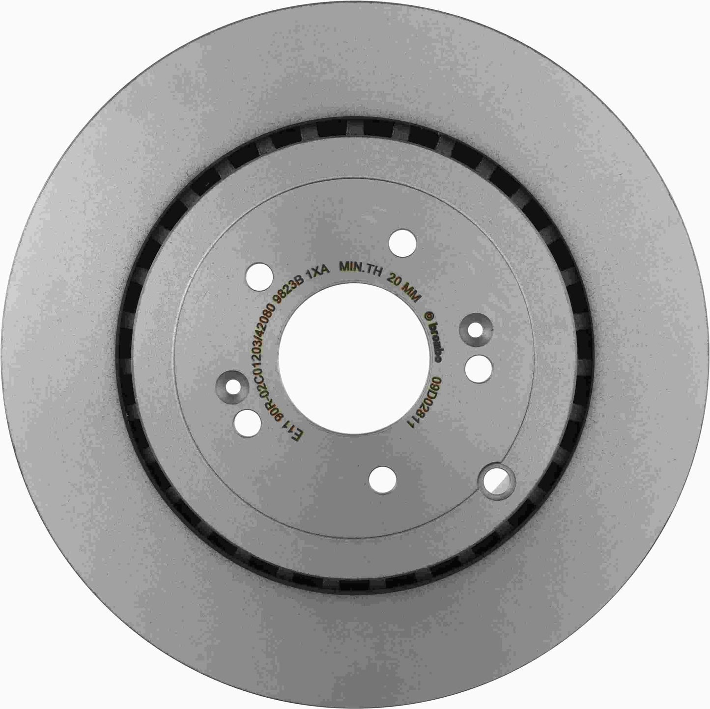 Brembo OE Brembo 19-20 Genesis G70/18-19 Kia Stinger Rear Premium UV Coated OE Equivalent Rotor 09.D028.11