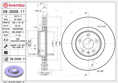 Brembo Disc Brake Rotor 09.D059.11