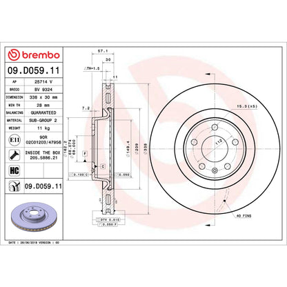 Brembo Disc Brake Rotor 09.D059.11