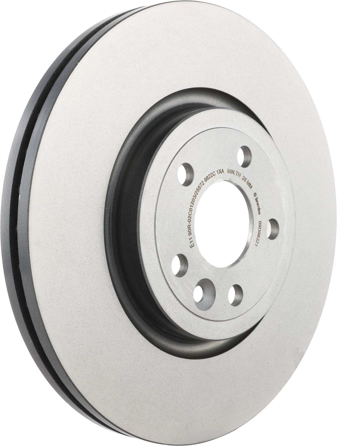 Brembo OE Brembo 18-22 Nissan Leaf/Rogue/19-22 Rogue Sport Rear UV Coated Rotor 09.D063.21