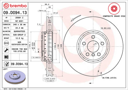Brembo Disc Brake Rotor 09.D094.13