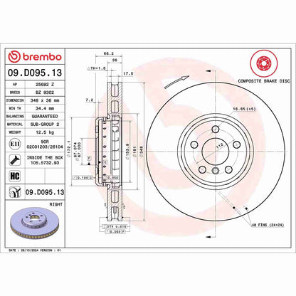 Brembo Disc Brake Rotor 09.D095.13