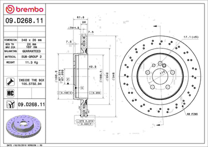 Brembo Disc Brake Rotor 09.D268.11