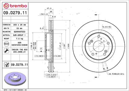 Brembo Disc Brake Rotor 09.D279.11