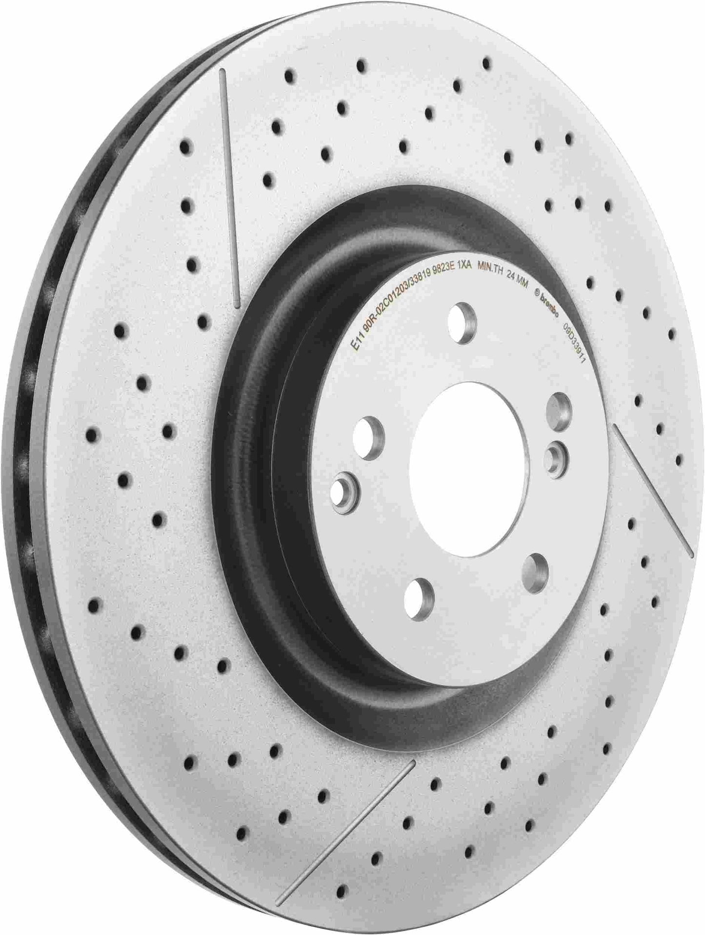 Brembo OE Brembo 19-20 Mercedes-Benz AMG GT 53/18-20 GLC63 AMG Rear Premium UV Coated OE Equivalent Rotor 09.D339.11