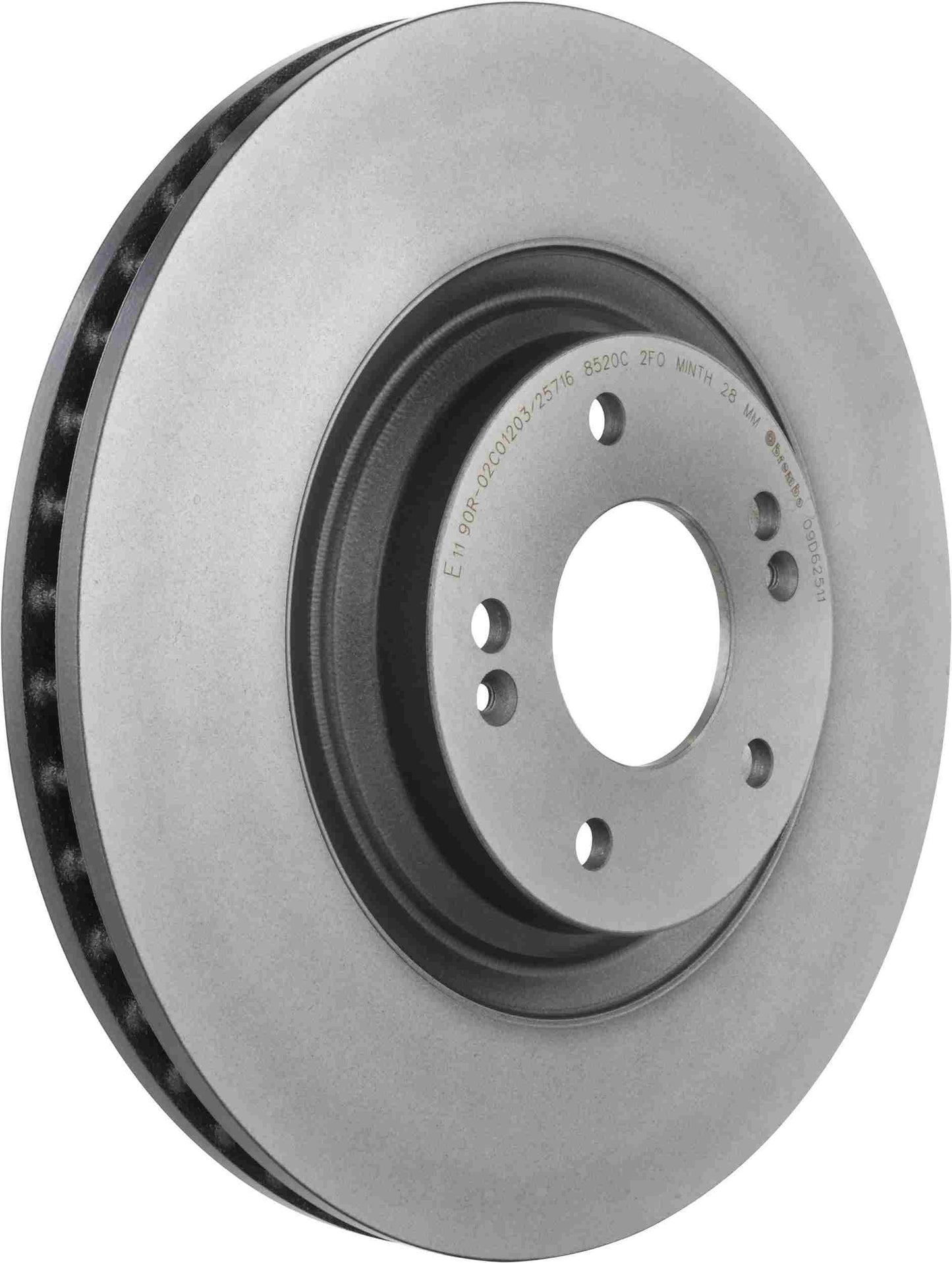 Brembo OE Brembo 19-20 Hyundai Santa Fe Front Premium UV Coated OE Equivalent Rotor 09.D625.11