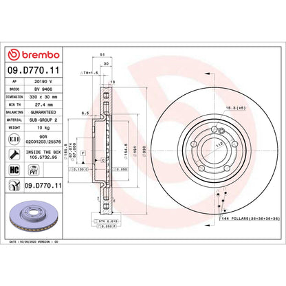 Brembo Vehicle Part 09.D770.11
