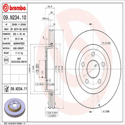 Brembo Disc Brake Rotor 09.N234.11