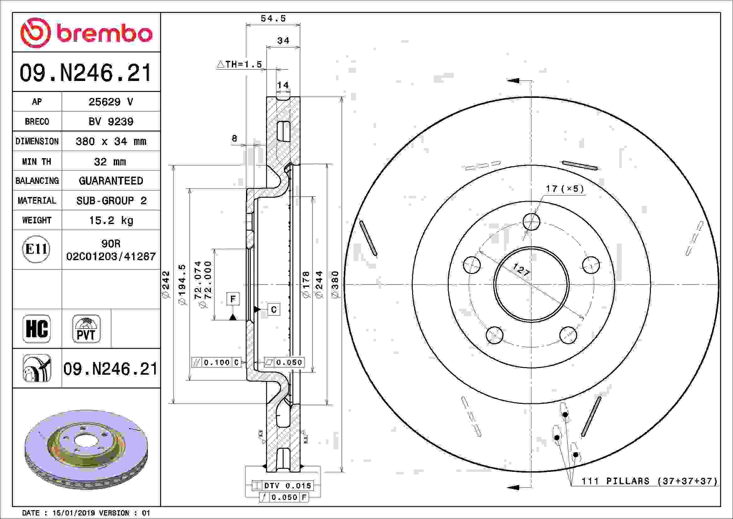 Brembo Disc Brake Rotor 09.N246.21