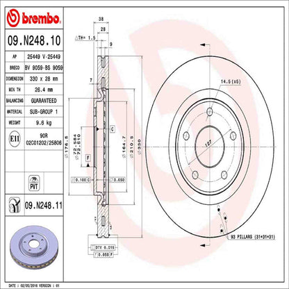 Brembo Disc Brake Rotor 09.N248.11