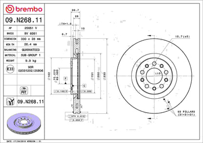Brembo Disc Brake Rotor 09.N268.11