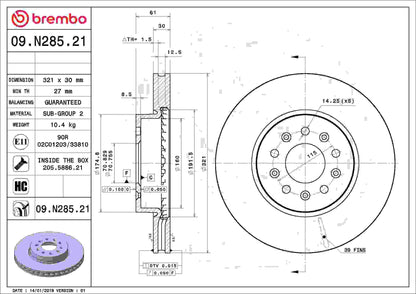 Brembo Disc Brake Rotor 09.N285.21