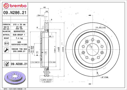 Brembo Disc Brake Rotor 09.N286.21