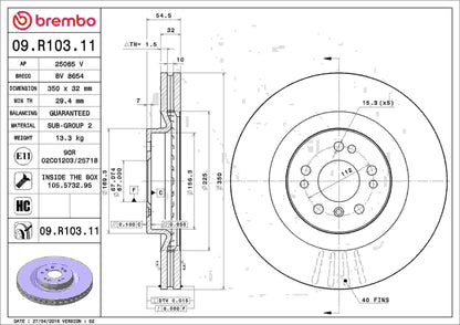 Brembo Disc Brake Rotor 09.R103.11