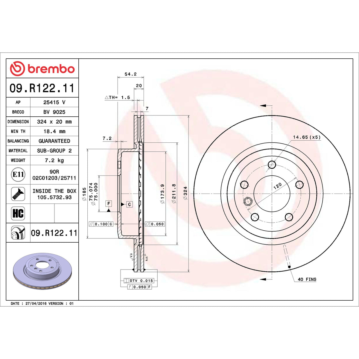 Brembo 09R12211