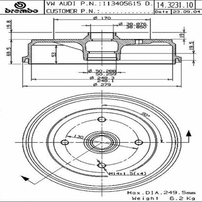Brembo Brake Drum 14.3231.10