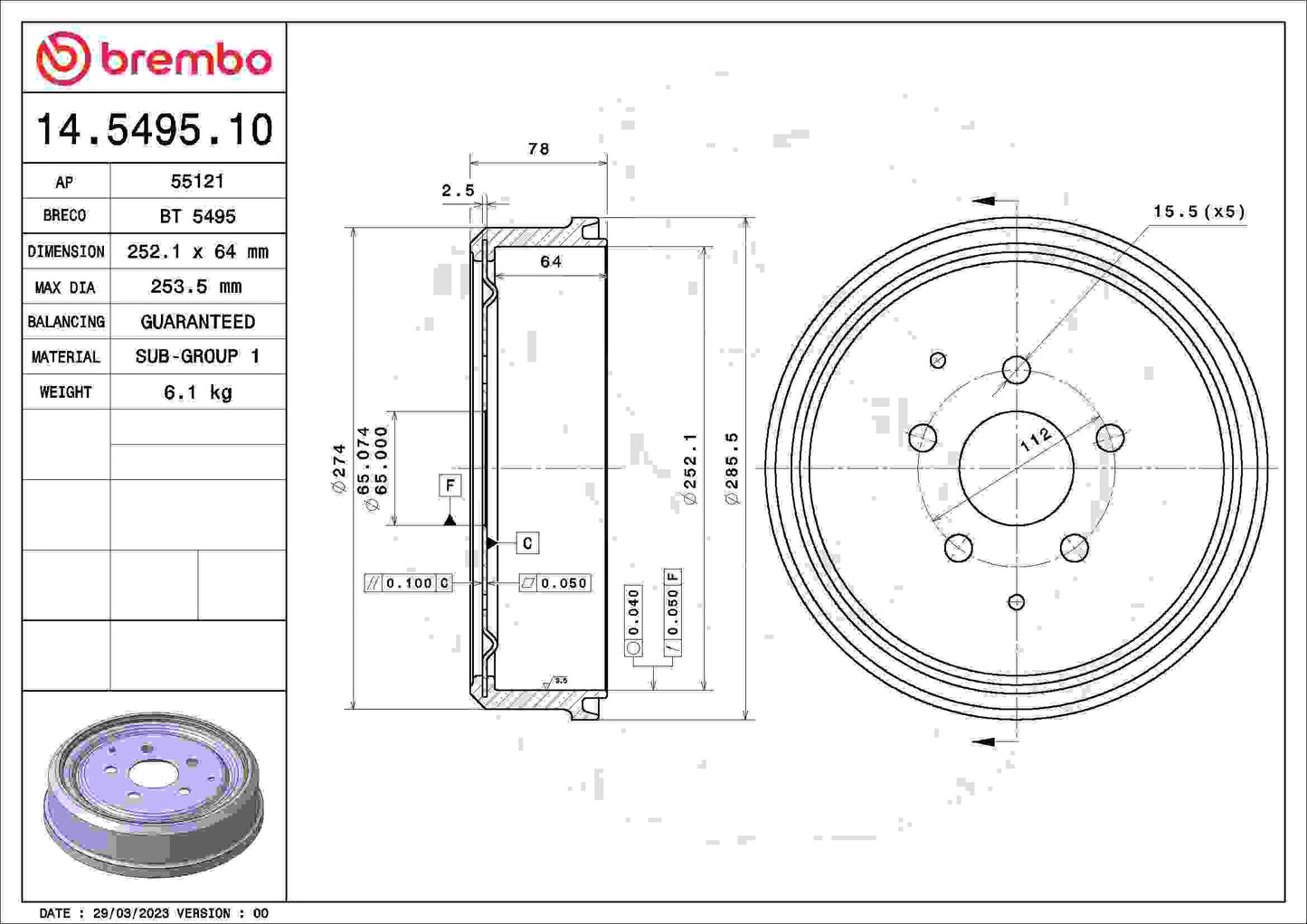 Brembo Brake Drum