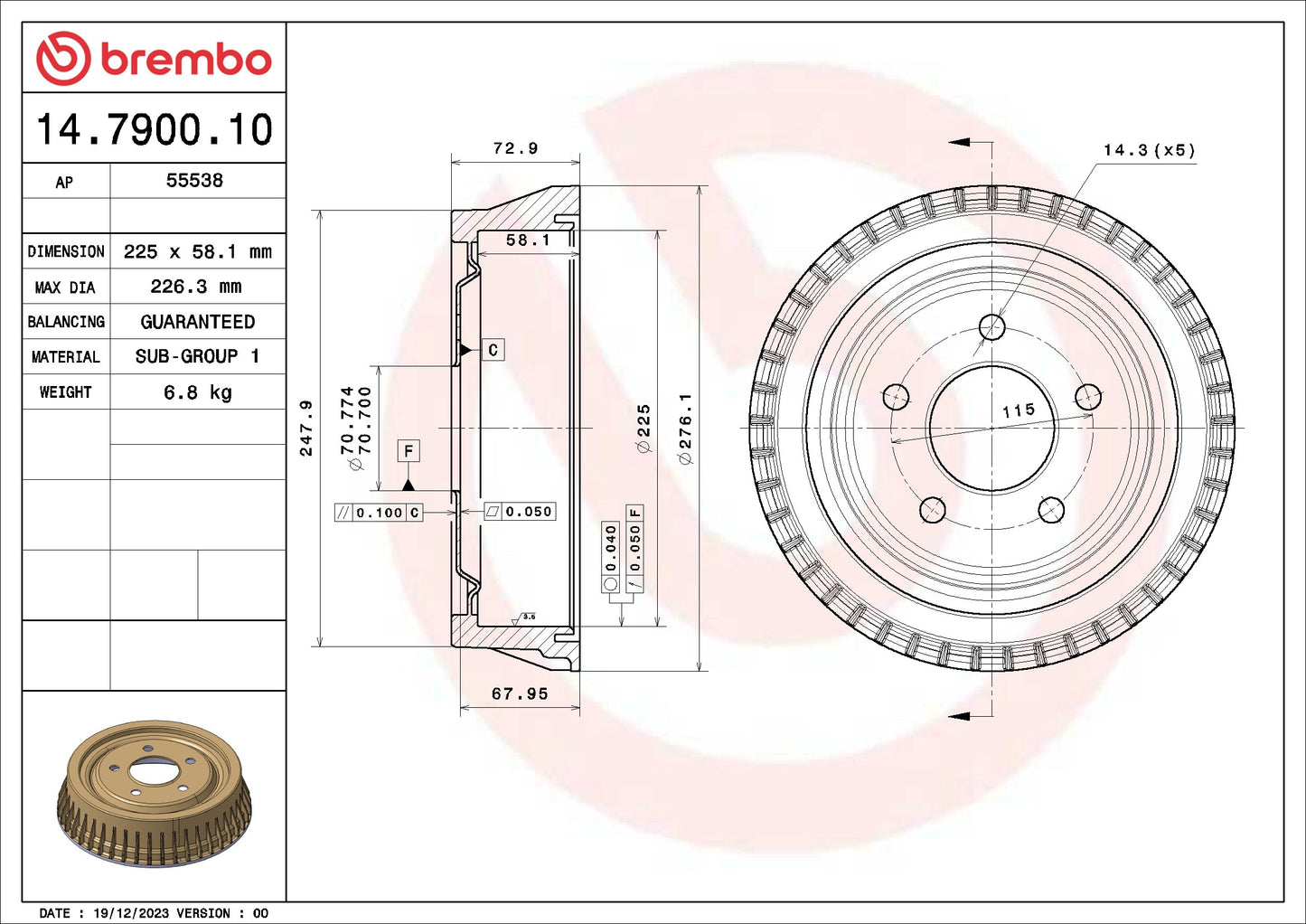 Brembo Brake Drum