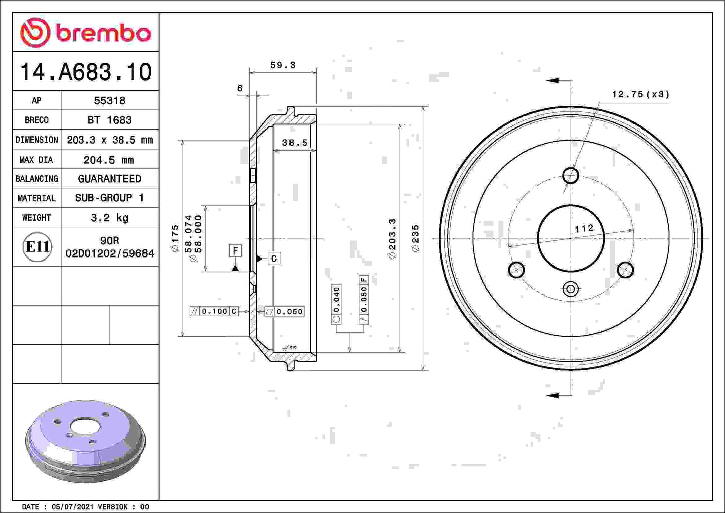 Brembo Brake Drum
