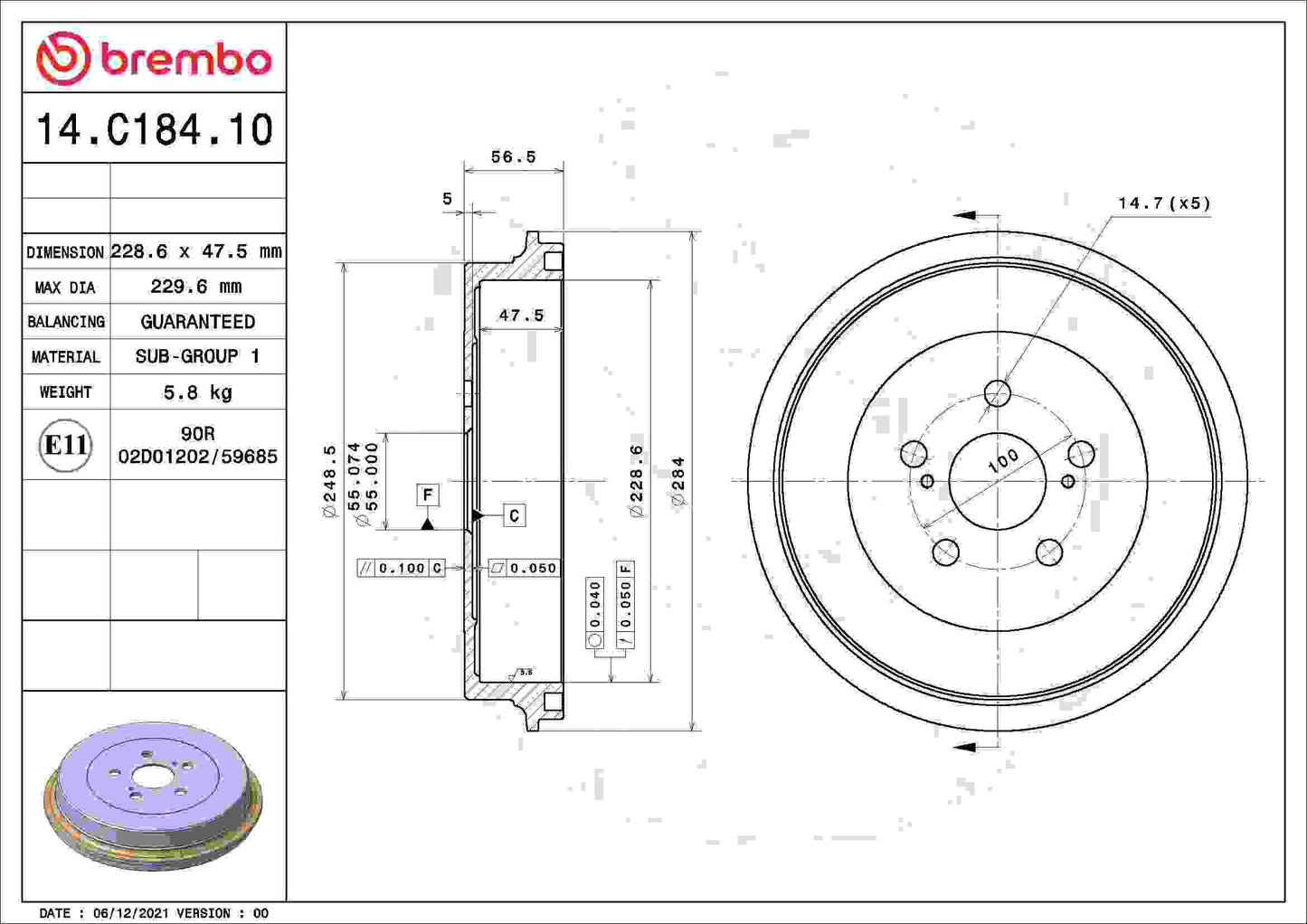 Brembo Brake Drum