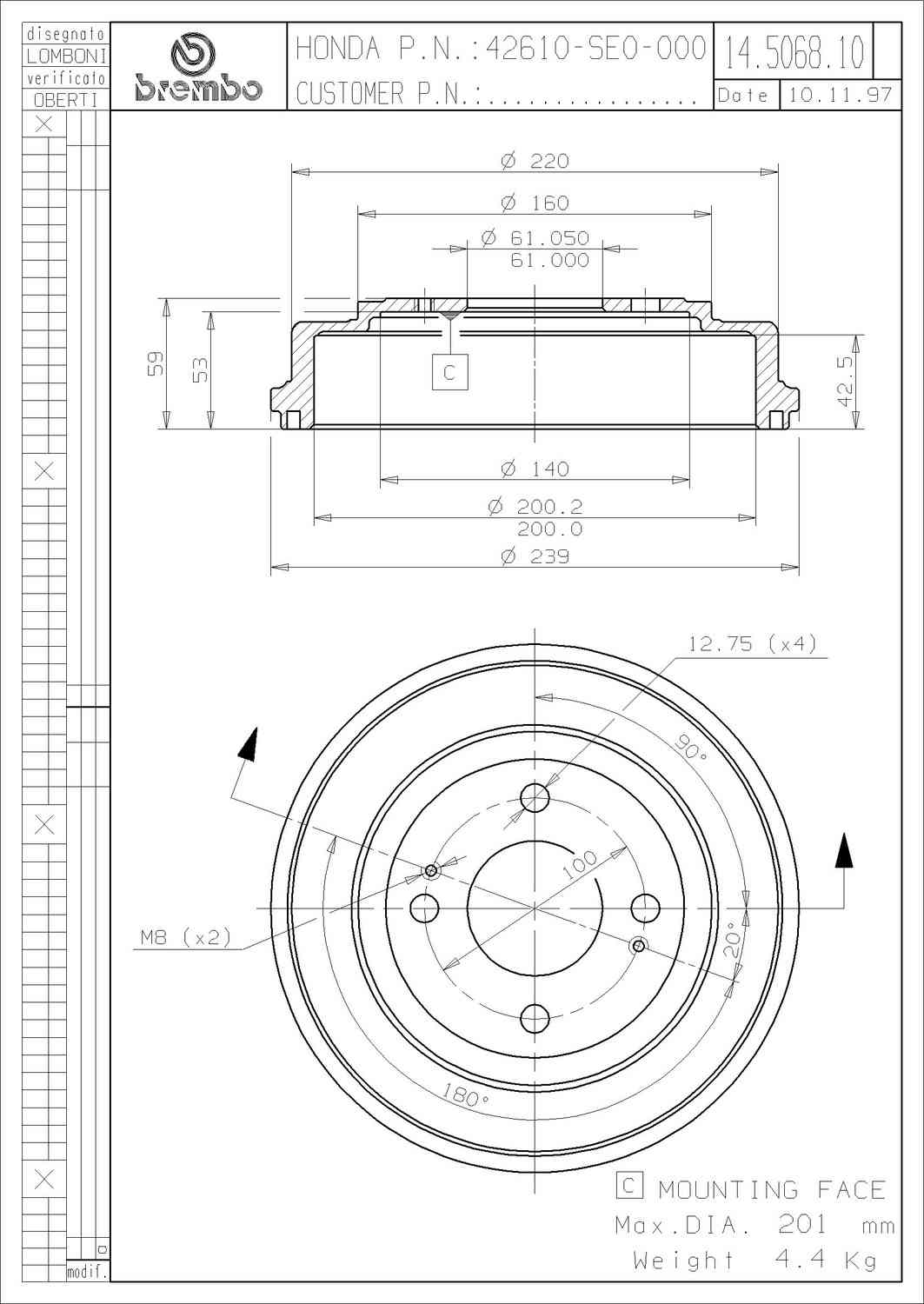 Brembo Brake Drum