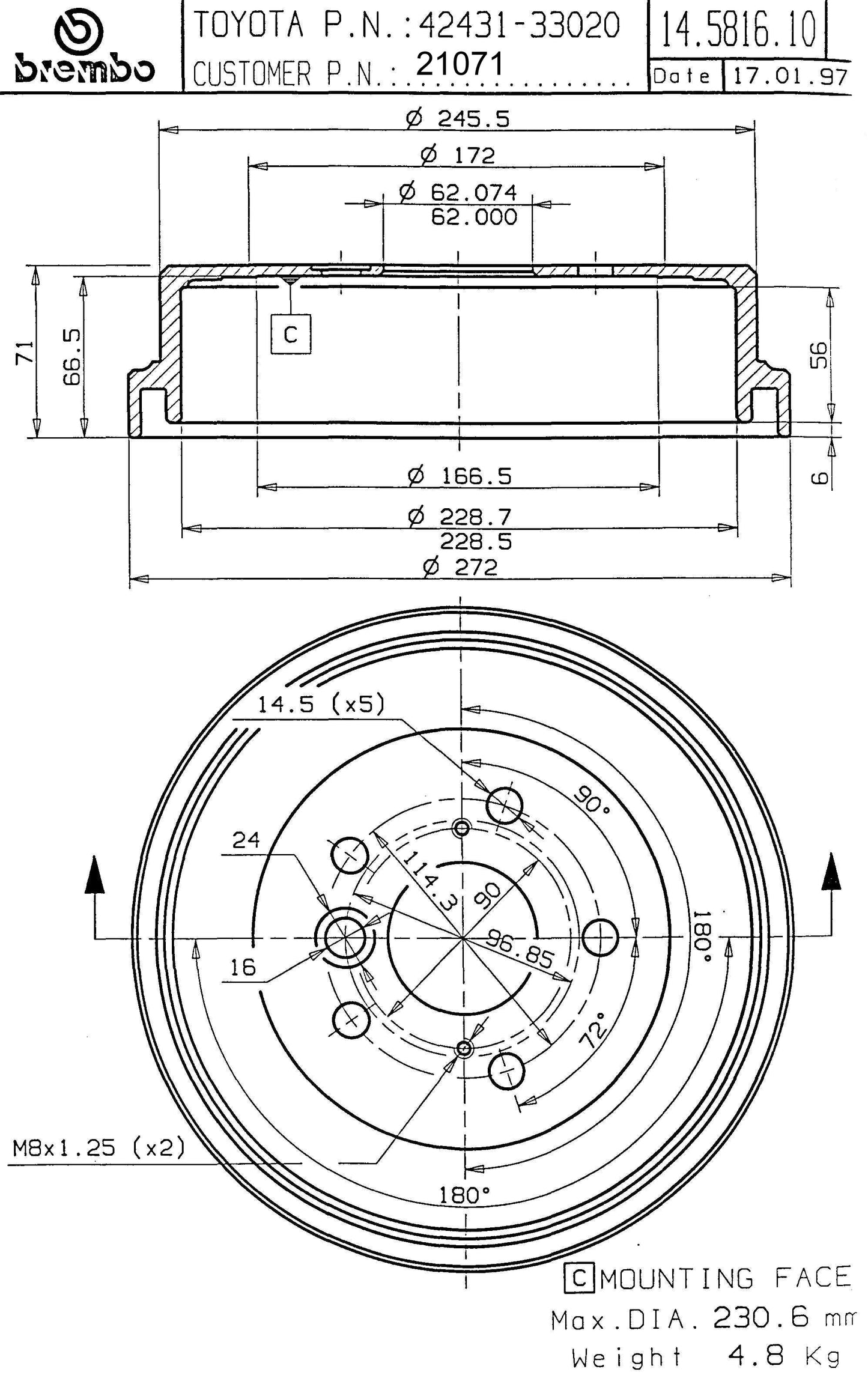 Brembo Brake Drum