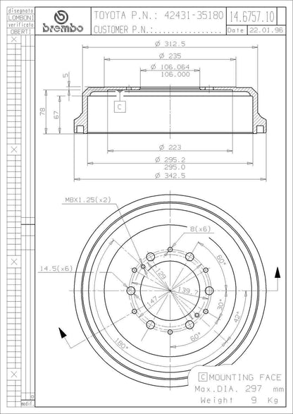 Brembo Brake Drum