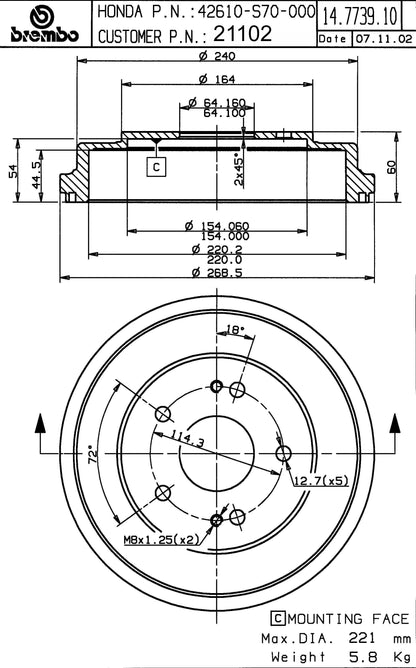 Brembo Brake Drum