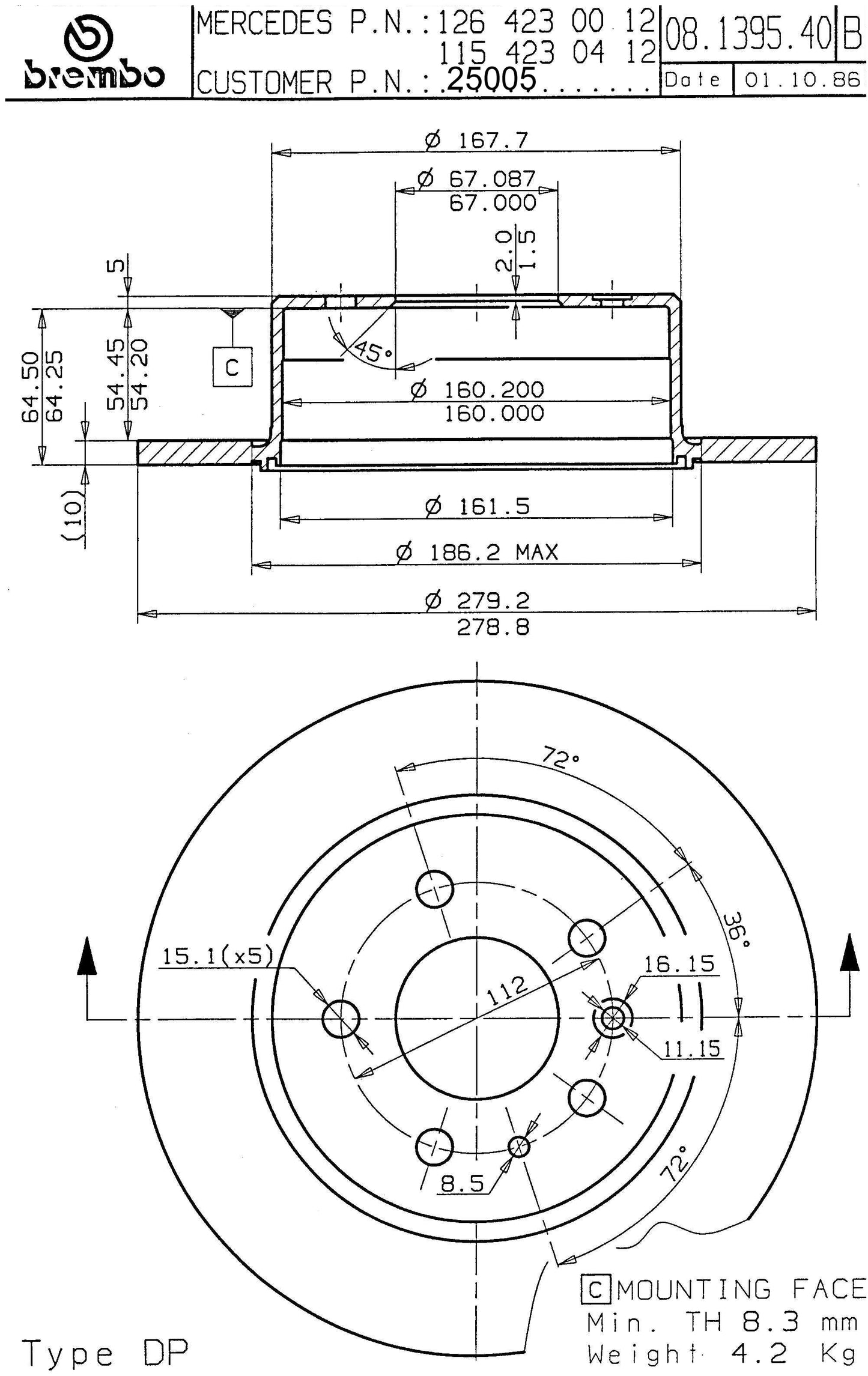Brembo Disc Brake Rotor