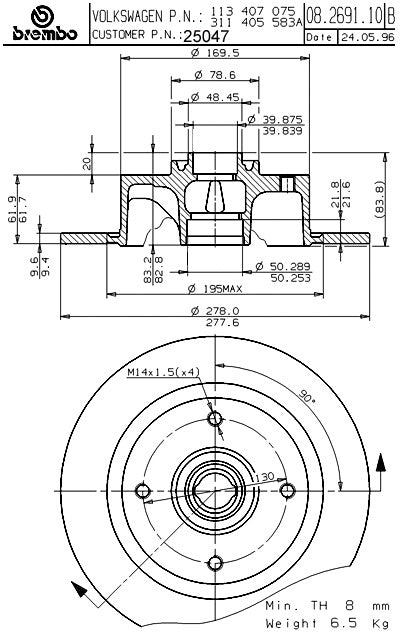 Brembo Disc Brake Rotor