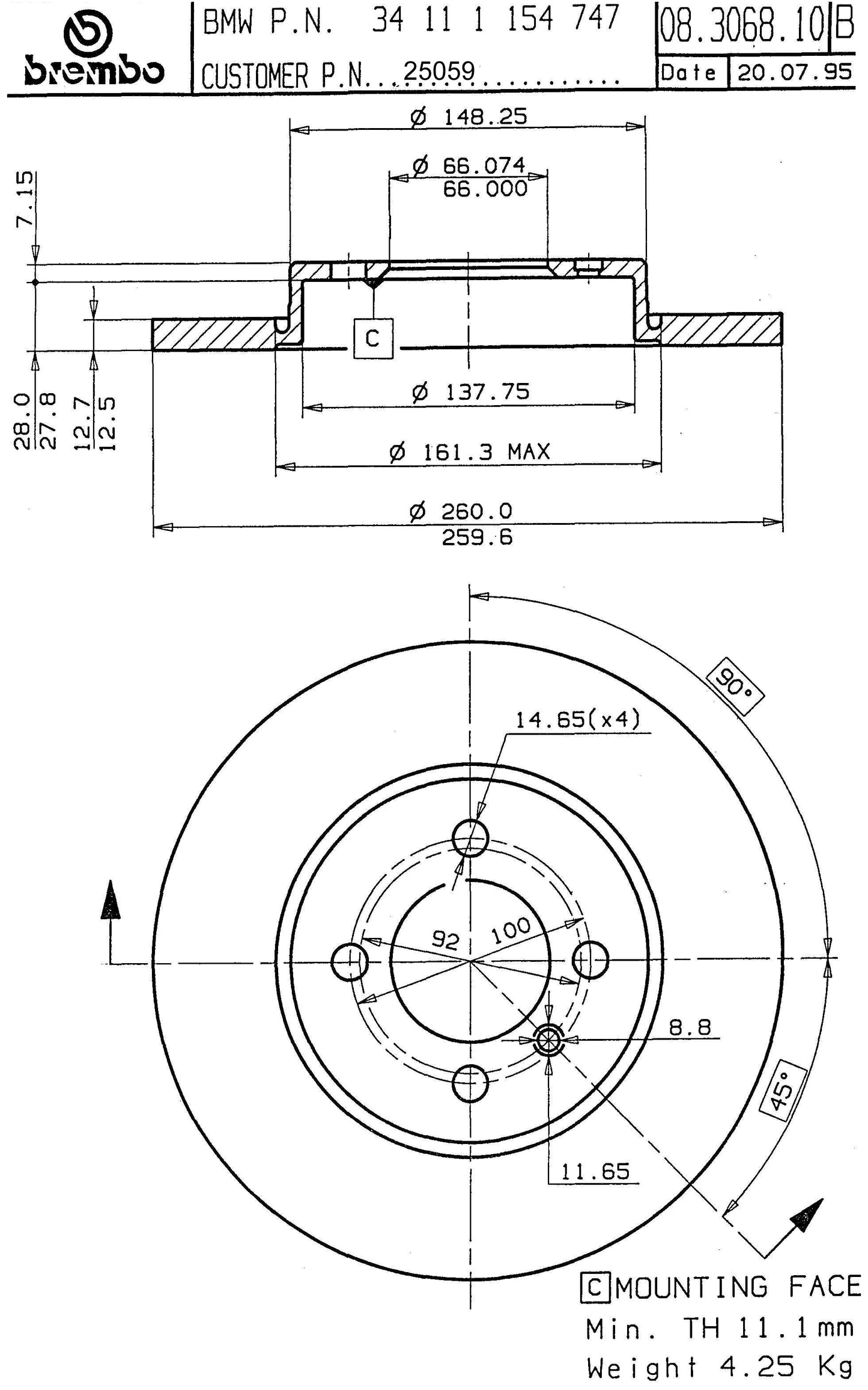 Brembo Disc Brake Rotor
