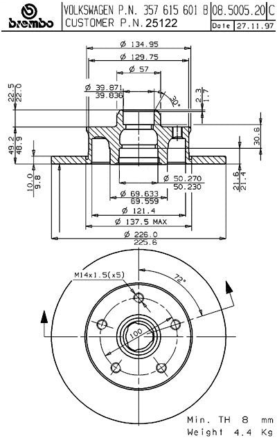 Brembo Disc Brake Rotor