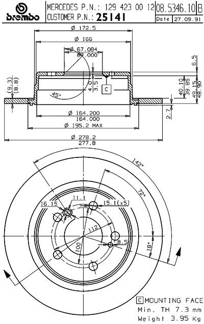 Brembo Disc Brake Rotor
