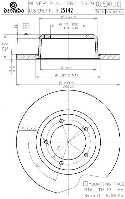 Brembo Disc Brake Rotor