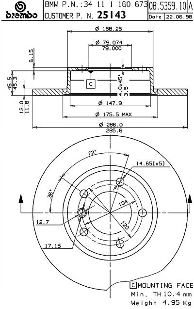 Brembo Disc Brake Rotor