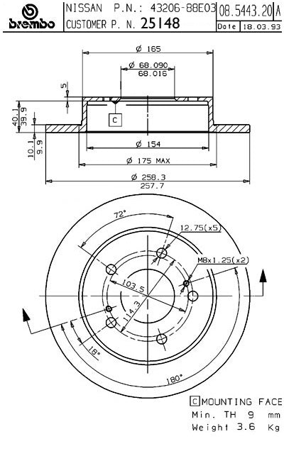 Brembo Disc Brake Rotor