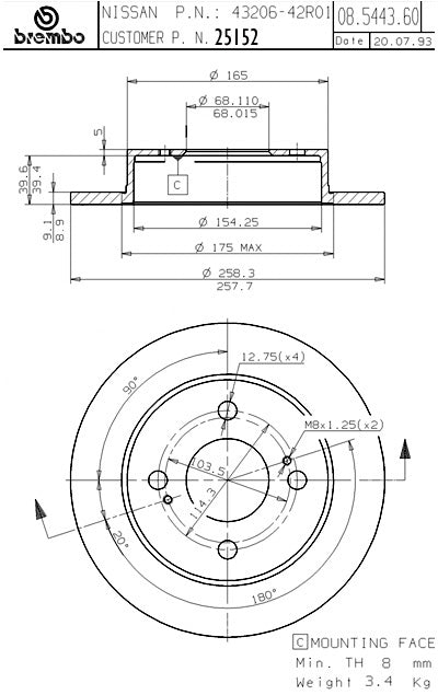 Brembo Disc Brake Rotor