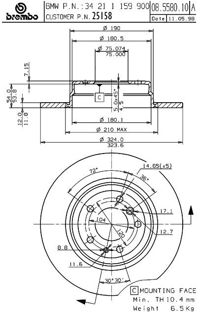 Brembo Disc Brake Rotor