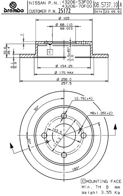 Brembo Disc Brake Rotor