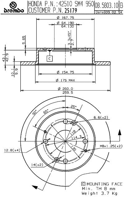 Brembo Disc Brake Rotor