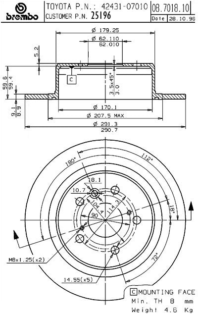 Brembo Disc Brake Rotor