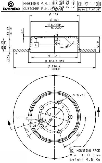 Brembo Disc Brake Rotor