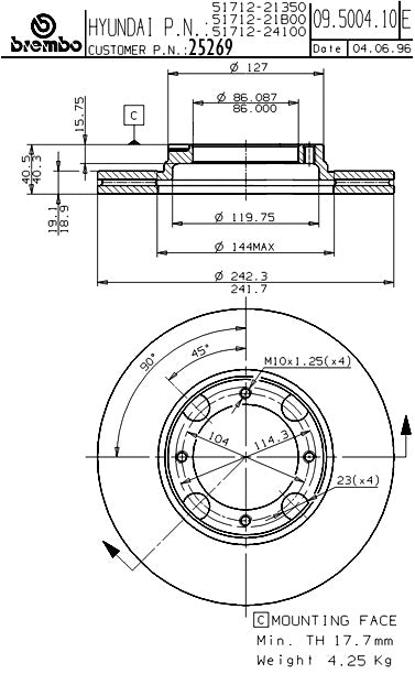 Brembo Disc Brake Rotor